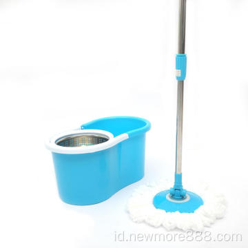 Bucket Stainless Steel Spin Mop dengan 2 isi ulang